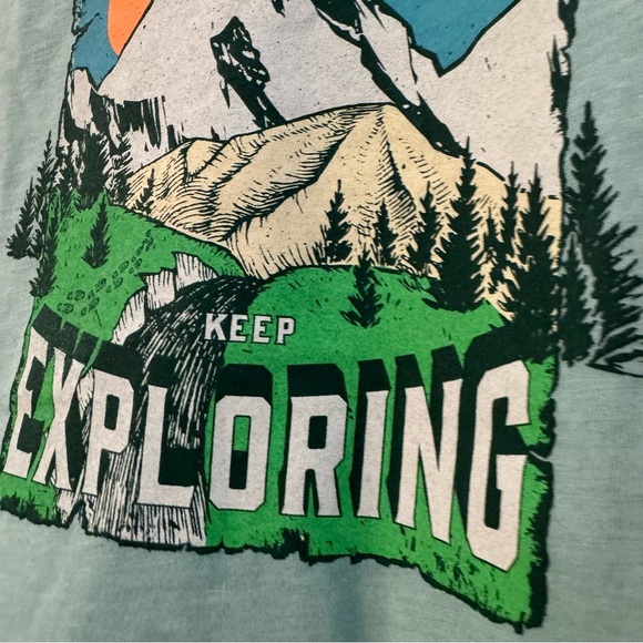 New Cat & Jack Boy Tee Color: Ocean Green Size: Black S (6/7) “Adventure - Picture 7 of 13